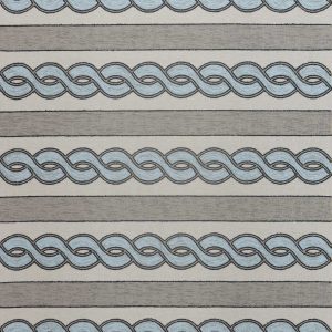 5'x7' Ivory Spa Hand Hooked UV Treated Cable Stitch Indoor Outdoor Area Rug
