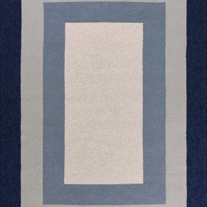 5'x7' Slate Navy Blue Hand Hooked UV Treated Bordered Indoor Outdoor Area Rug