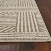 8'x11' Beige Machine Woven UV Treated Abstract Lines Indoor Outdoor Area Rug - Image 4
