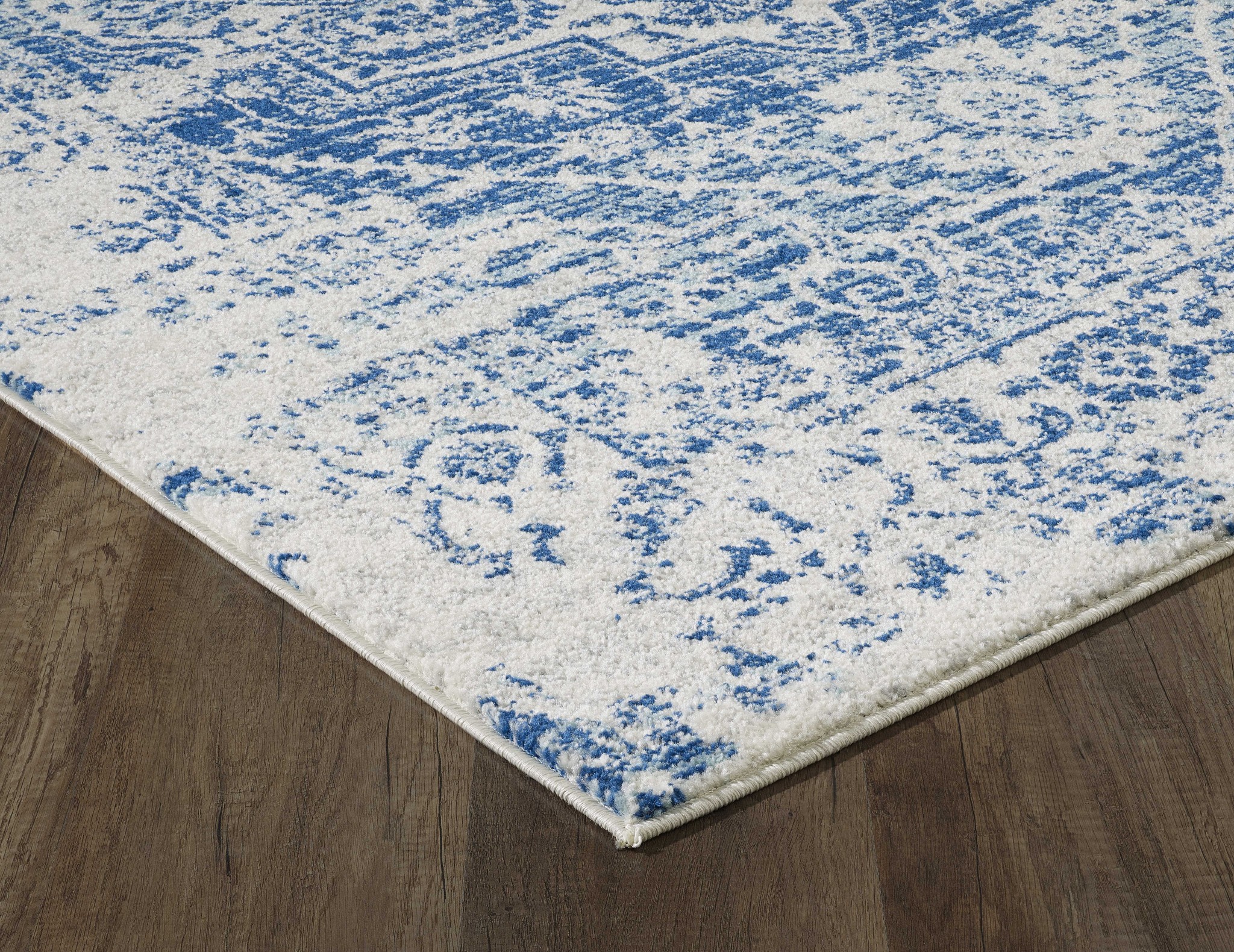 5' Round Ivory Tropical Leaves Indoor Area Rug - Image 2