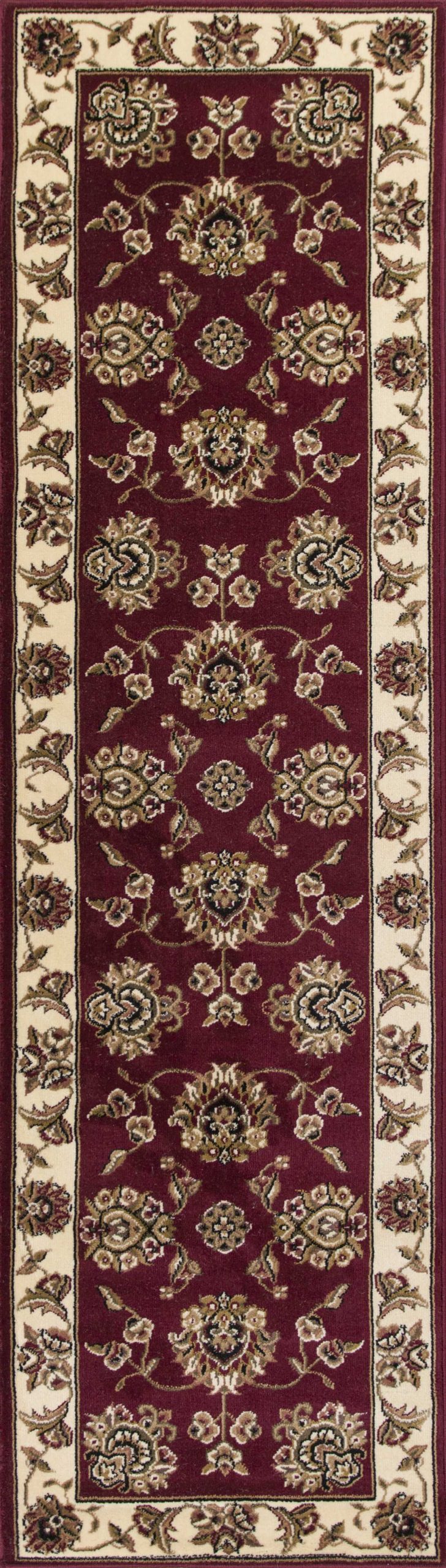 2'x3' Red Ivory Machine Woven Floral Traditional Indoor Accent Rug - Image 5