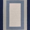 2'x3' Slate Navy Blue Hand Hooked UV Treated Bordered Indoor Outdoor Accent Rug