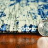3'x5' Grey Denim Machine Woven UV Treated Abstract Brushstroke Indoor Outdoor Area Rug - Image 4