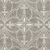3'x5' Grey Machine Woven UV Treated Ogee Indoor Outdoor Area Rug - Image 2