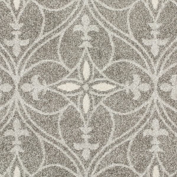 3'x5' Grey Machine Woven UV Treated Ogee Indoor Outdoor Area Rug - Image 2