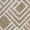 3'x5' Beige Machine Woven UV Treated Geometric Indoor Outdoor Area Rug - Image 2
