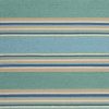 3'x5' Ocean Blue Hand Hooked UV Treated Awning Stripes Indoor Outdoor Area Rug - Image 4