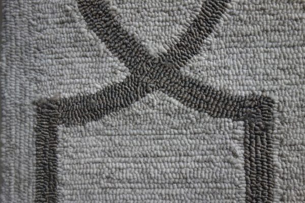 3'x5' Ivory Hand Hooked UV Treated Bordered Indoor Outdoor Area Rug - Image 4