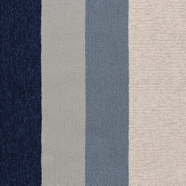 3'x5' Slate Blue Grey Hand Hooked UV Treated Bordered Indoor Outdoor Area Rug - Image 3