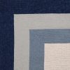 3'x5' Slate Blue Grey Hand Hooked UV Treated Bordered Indoor Outdoor Area Rug - Image 4
