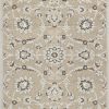 5'x8' Beige Grey Machine Woven UV Treated Floral Traditional Indoor Outdoor Area Rug