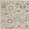 5'x8' Beige Grey Machine Woven UV Treated Floral Traditional Indoor Outdoor Area Rug - Image 3