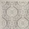 5'x8' Silver Machine Woven UV Treated Floral Ogee Indoor Outdoor Area Rug - Image 3