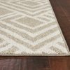 5'x8' Beige Machine Woven UV Treated Geometric Indoor Outdoor Area Rug - Image 4