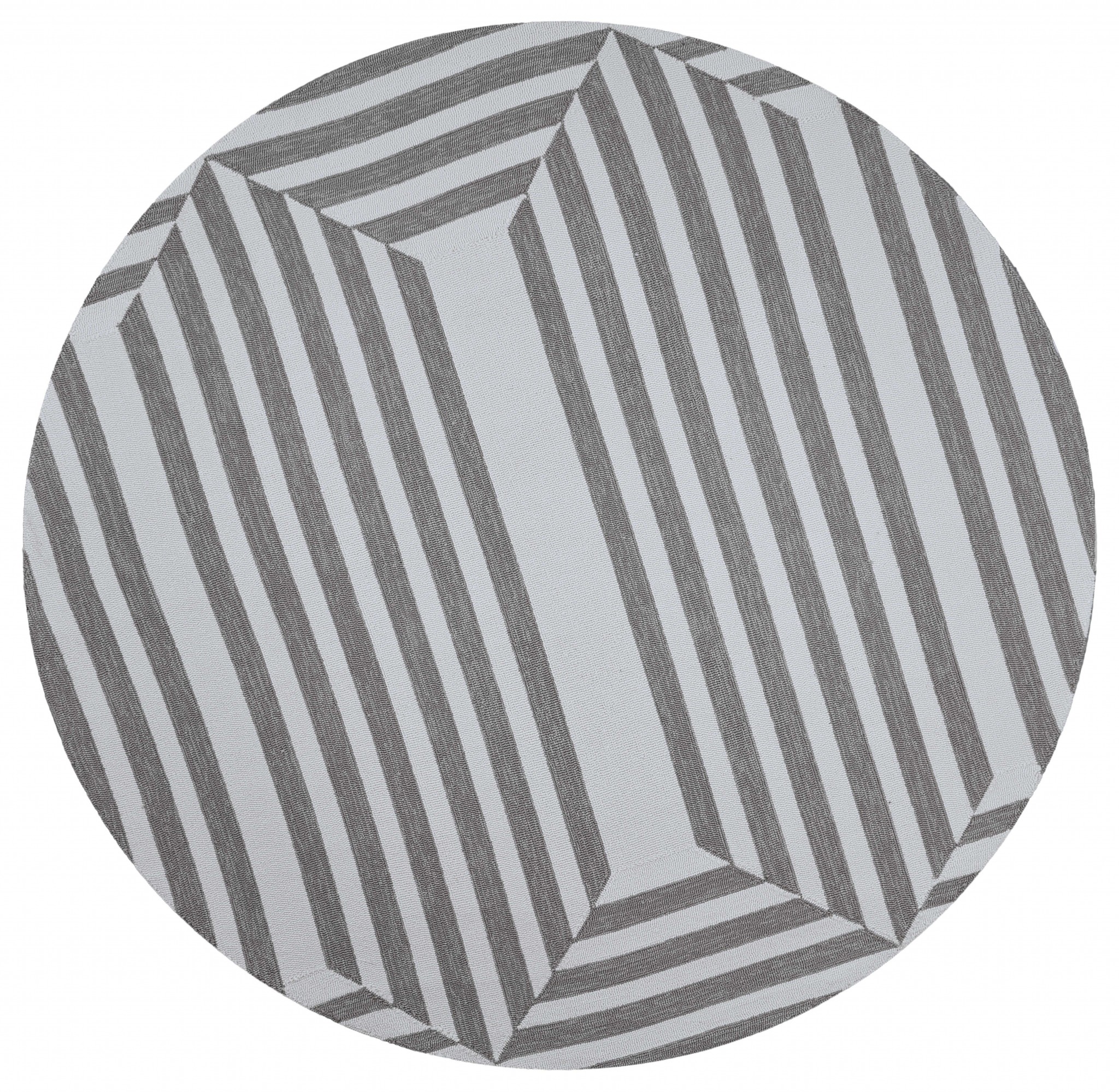 7' Round  UV treated Polypropylene Oatmeal Area Rug