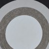7' Charcoal Grey Hand Hooked UV Treated Bordered Round Indoor Outdoor Area Rug - Image 3