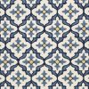 8'  Ivory Blue Hand Hooked UV Treated Coastal Reef Round Indoor Outdoor Area Rug - Image 2