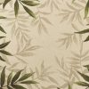 8' Sand Beige Hand Hooked UV Treated Bordered Coastal Sea Grass Round Indoor Outdoor Area Rug - Image 3