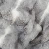 50" x 60" Dayton Grey White Black Fur   Throw - Image 3