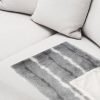 50" x 60" Dayton Grey White Black Fur   Throw - Image 4