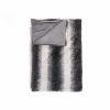 50" x 60" Irving Charcoal White Fur   Throw - Image 2
