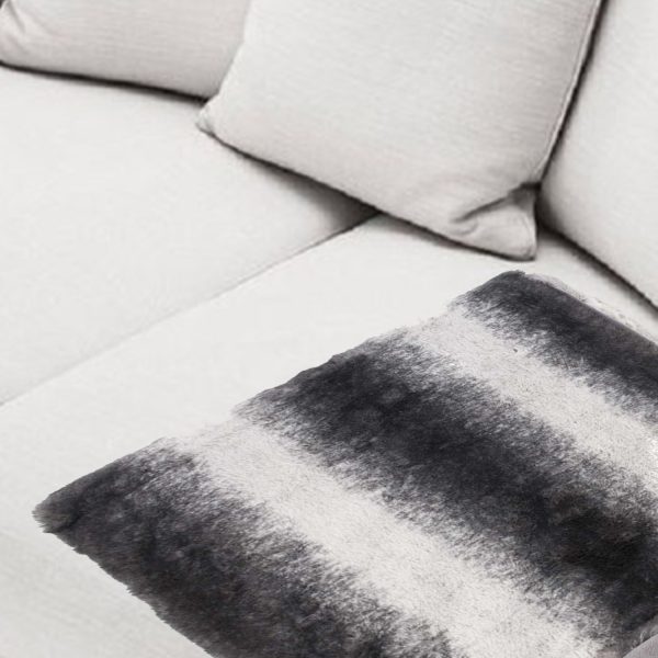 50" x 60" Irving Charcoal White Fur   Throw - Image 4