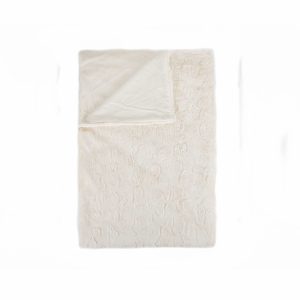 50" x 60" Reno Off White Fur   Throw