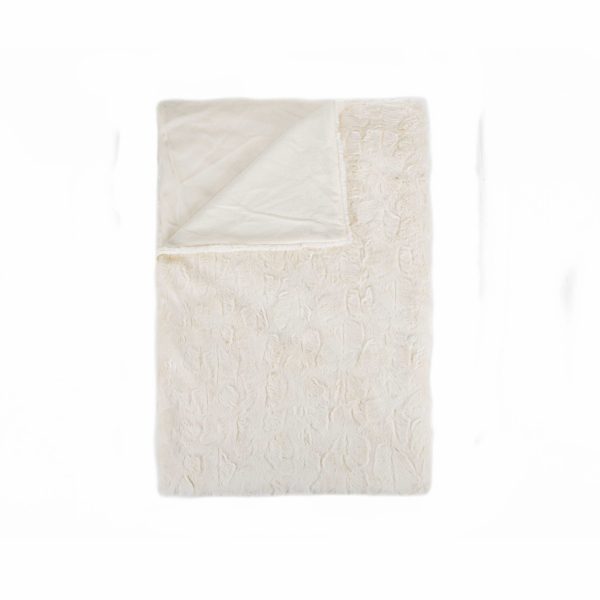 50" x 60" Reno Off White Fur   Throw