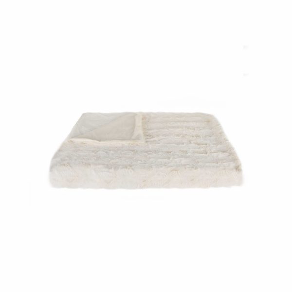 50" x 60" Reno Off White Fur   Throw - Image 2
