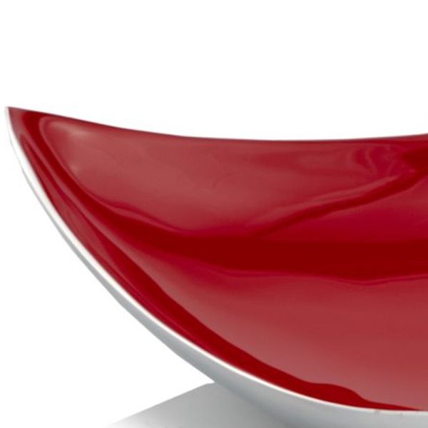 14" x 14" Buffed and Poppy Red Trigon Tray - Image 3