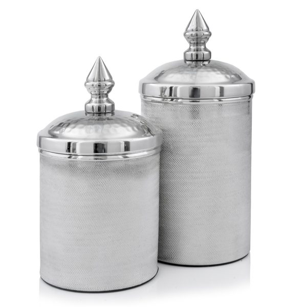 Silver Set of 2 Canisters - Image 2