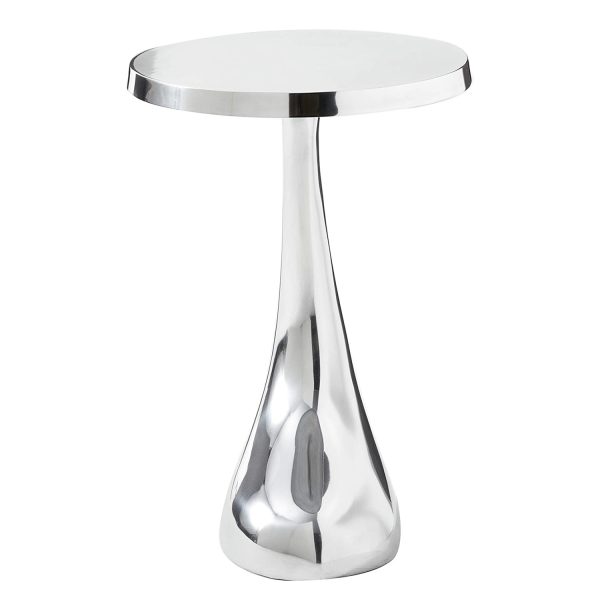 Buffed Aluminum Curve Side End Table - Image 3