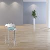 12" x 12" x 22" Buffed Nested Mirror Tables Set of 2 - Image 2