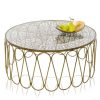 10.5" x 14" x 3.5" Gold and Bronze Metal Oblong Tray - Image 4