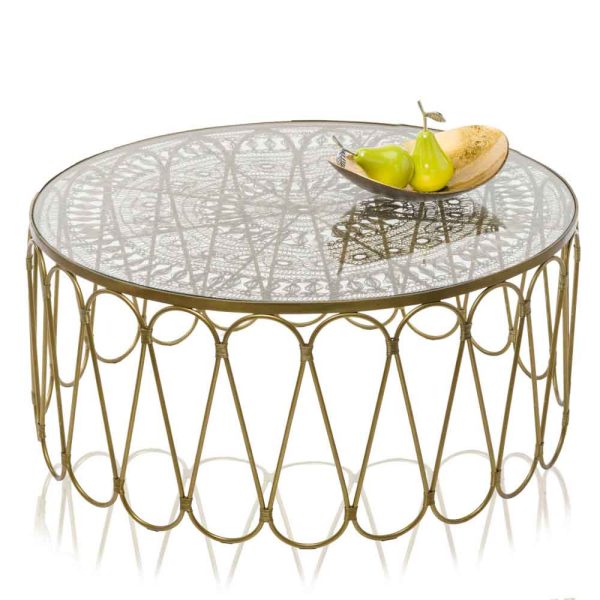 10.5" x 14" x 3.5" Gold and Bronze Metal Oblong Tray - Image 4