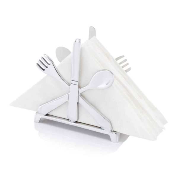 2" x 5.5" x 5.5" Buffed Cutlery Napkin Holder - Image 2