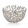 Round Silver Twigs Centerpiece Bowl