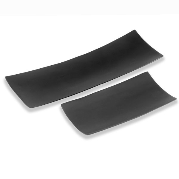 6" x 18" x 2" Black Long Trays Set of 2 - Image 3