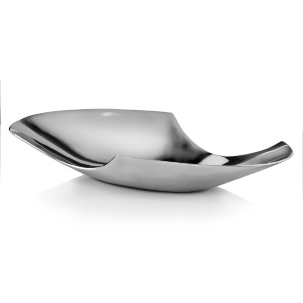 10" x 20" x 3" Buffed Talla Cut Edge Oval Tray - Image 3