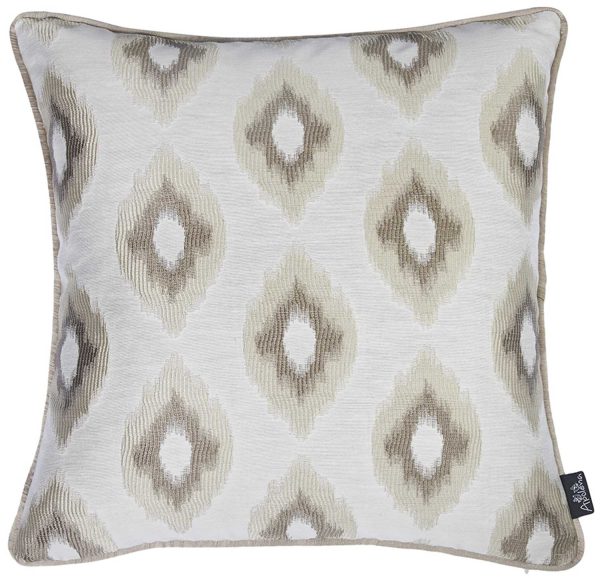 Neutral Browns Ikat Decorative Throw Pillow Cover - Image 3