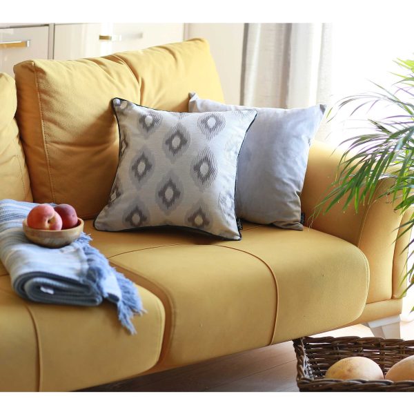 17"x 17" Grey Jacquard Chic Decorative Throw Pillow Cover - Image 2
