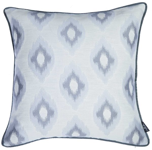 17"x 17" Grey Jacquard Chic Decorative Throw Pillow Cover - Image 4
