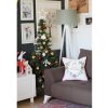 Merry Christmas Wreath Square Decorative Throw Pillow Cover - Image 3