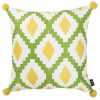 Lemon and Lime Geo Decorative Throw Pillow Cover