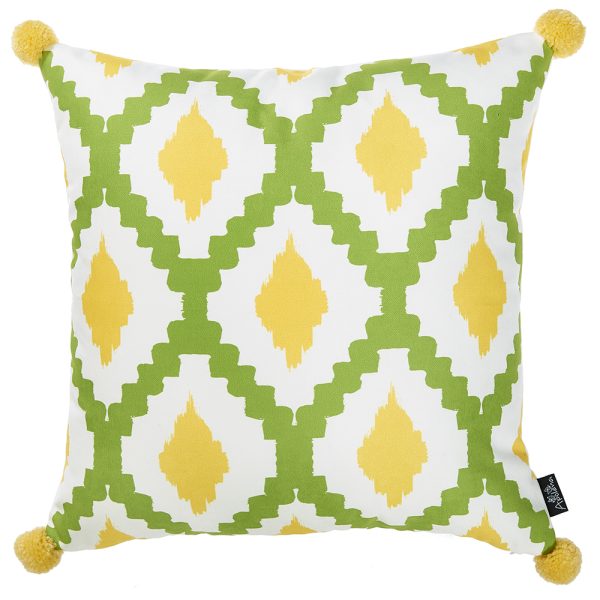 Lemon and Lime Geo Decorative Throw Pillow Cover