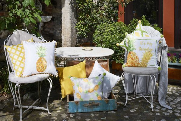 Lemon and Lime Geo Decorative Throw Pillow Cover - Image 2