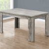 35.5" x 59" x 30.5" Grey Reclaimed Wood Look  Dining Table - Image 2