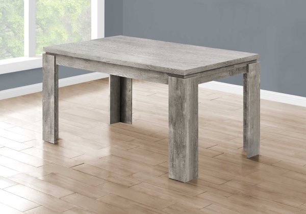 35.5" x 59" x 30.5" Grey Reclaimed Wood Look  Dining Table - Image 2