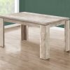 35.5" x 59" x 30.5" Taupe Reclaimed Wood Look  Dining Table - Image 2