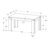35.5" x 59" x 30.5" Taupe Reclaimed Wood Look  Dining Table - Image 3